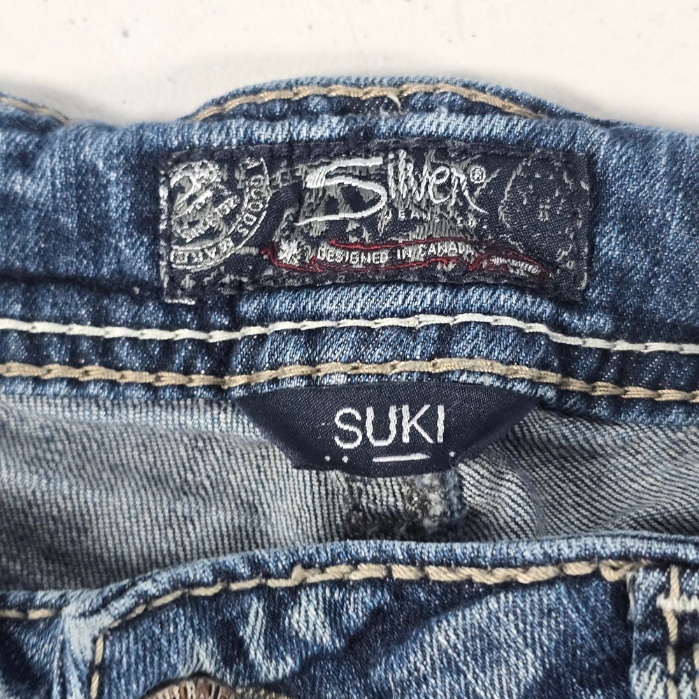 Silver Jeans Co Suki Mid Slim Boot Jeans W29 L31 Blue Super Stretch L93616SJL219 - Picture 8 of 11